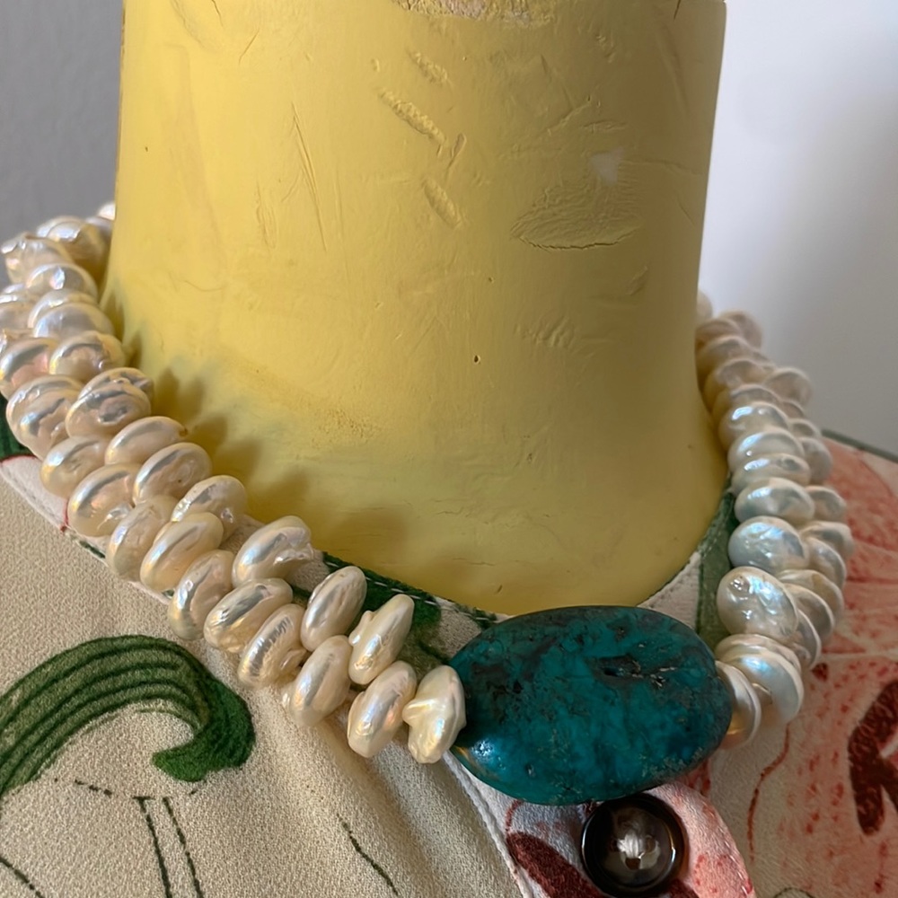 Pearl and Turquoise Necklace